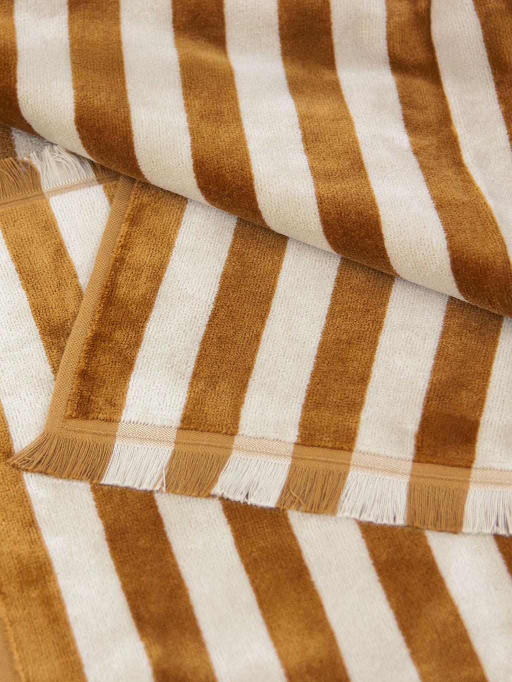 Palma Stripe Bath Towel in Bronze & Sand