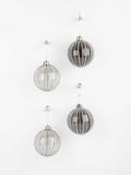 Alaska Christmas Glass Baubles Set in Smoke