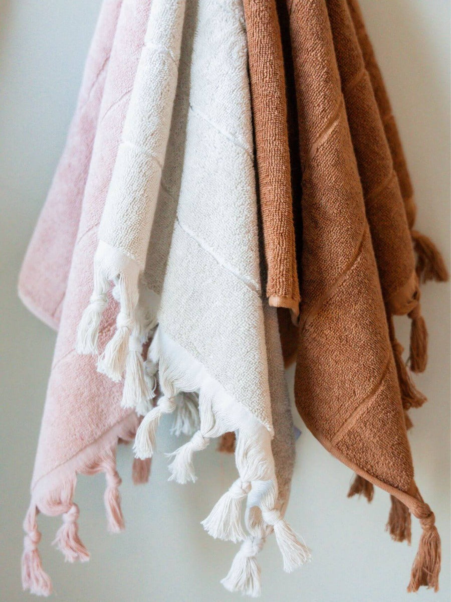 Paros Hand Towel in Caramel