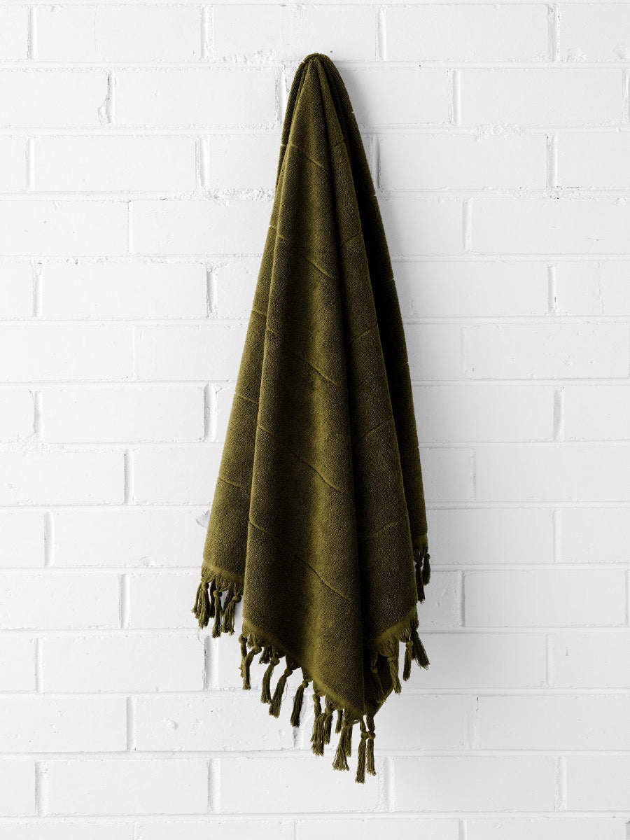 Paros Bath Towel in Khaki