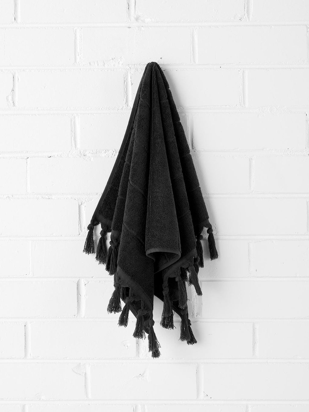 Paros Hand Towel in Black