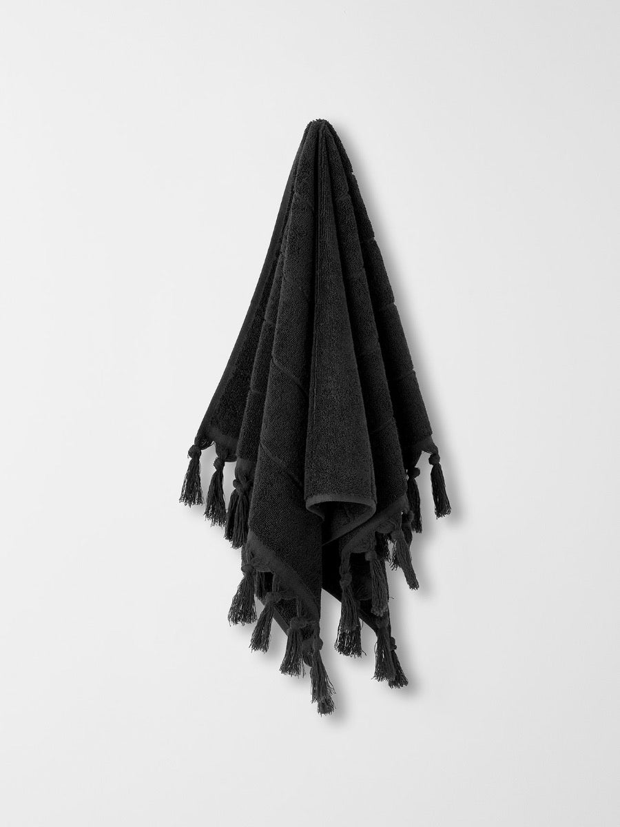 Paros Hand Towel in Black