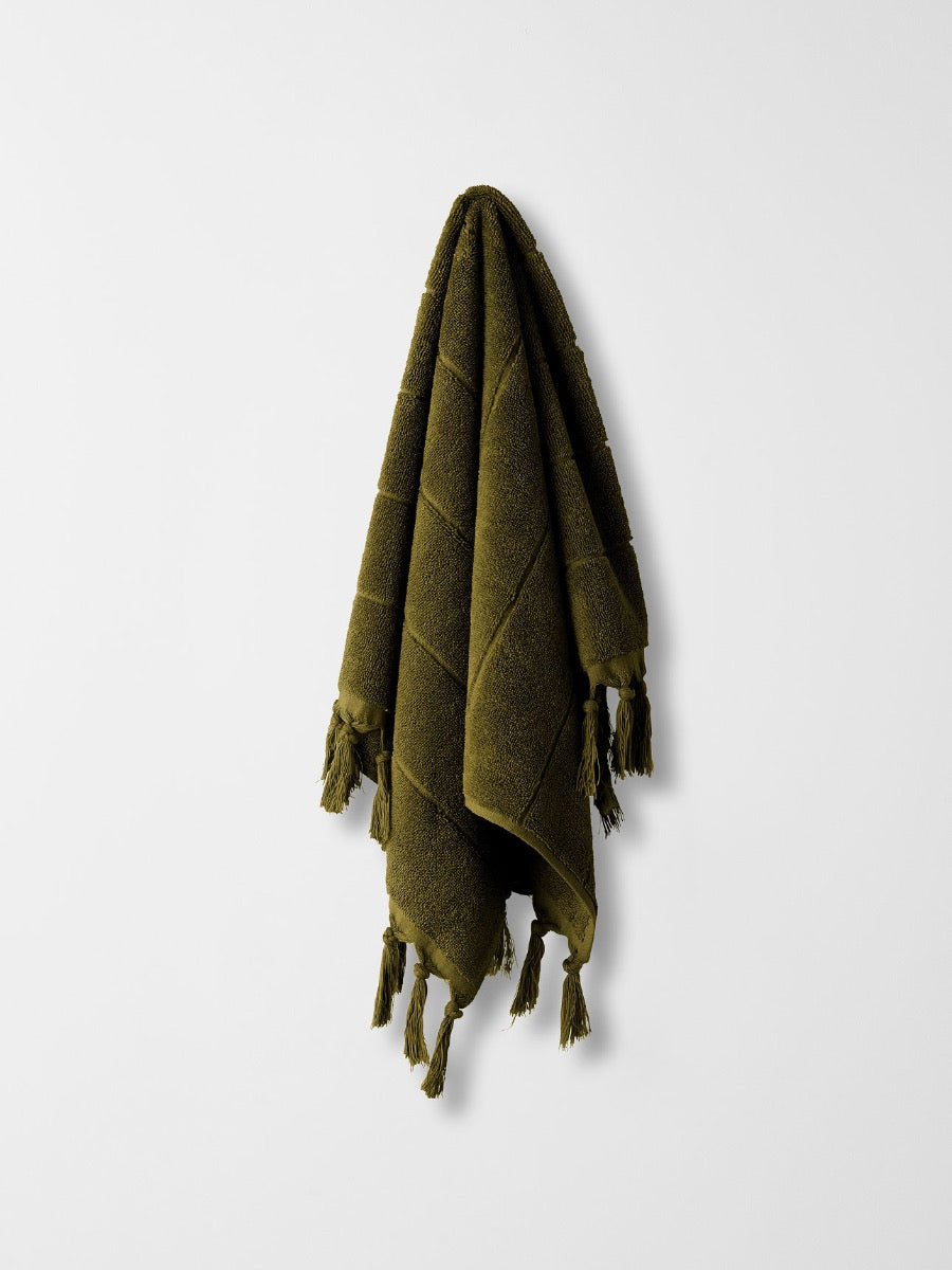 Paros Hand Towel in Khaki