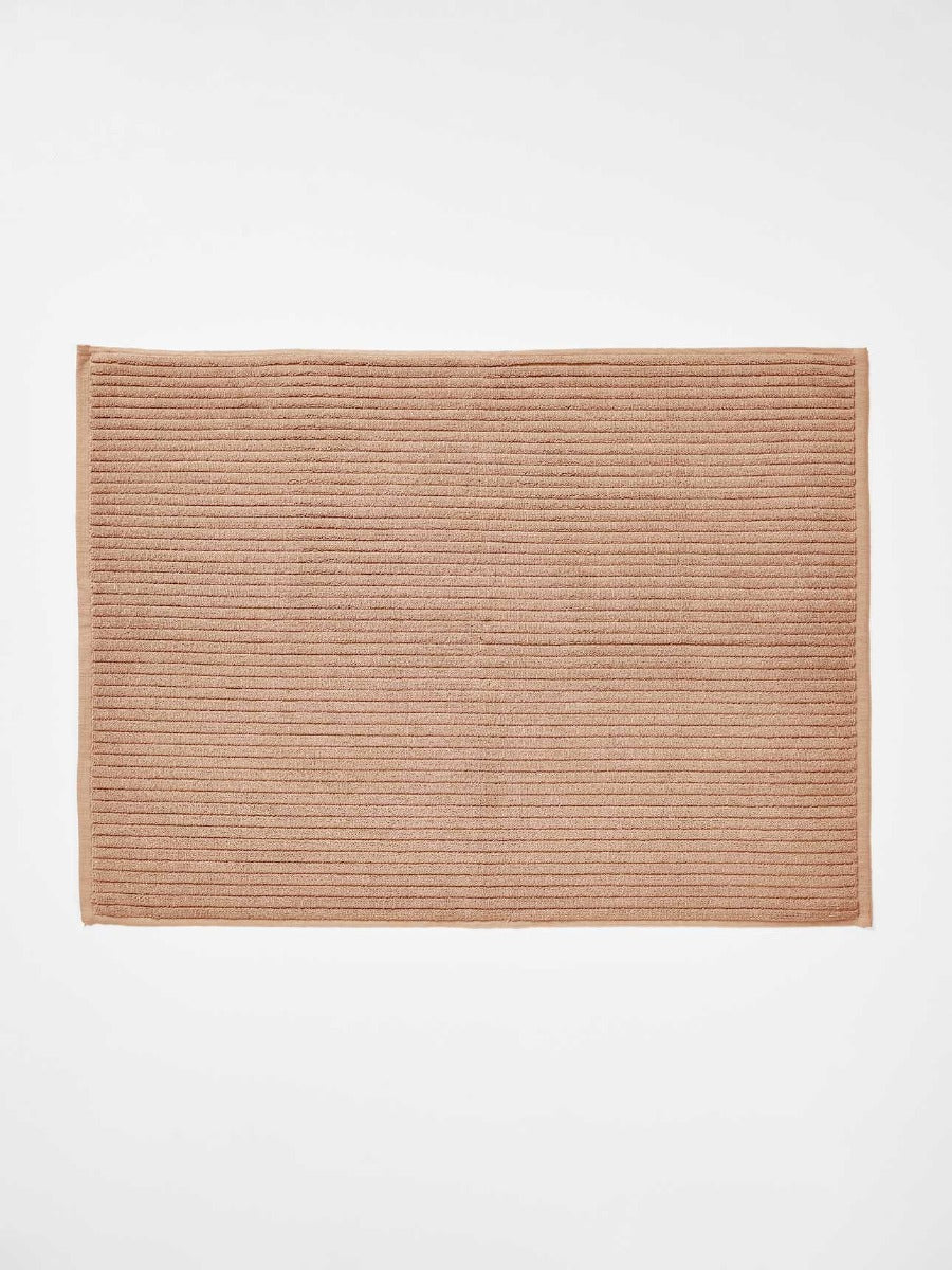 Paros Rib Bath Mat in Clay