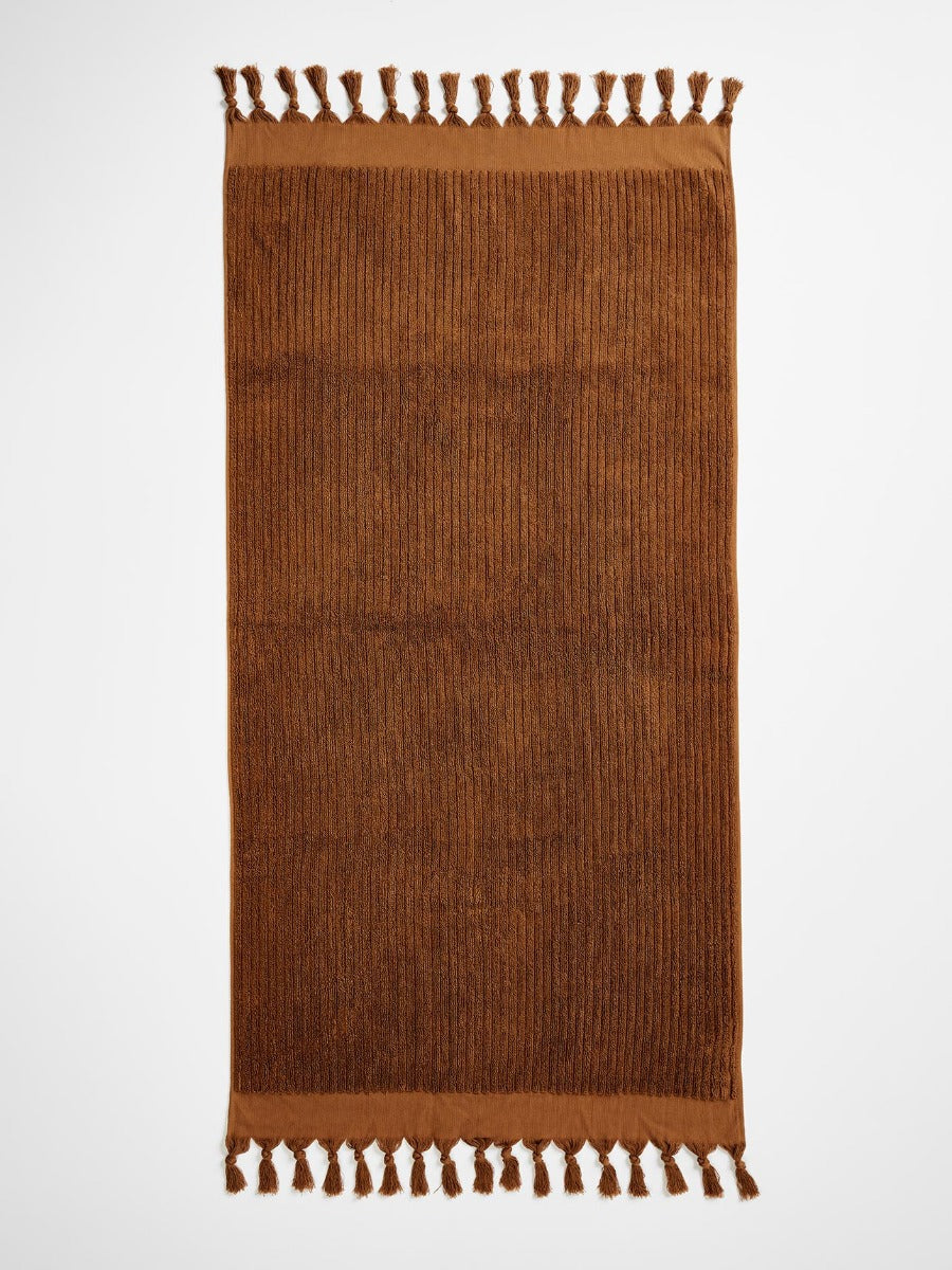 Paros Rib Bath Towel in Bronze