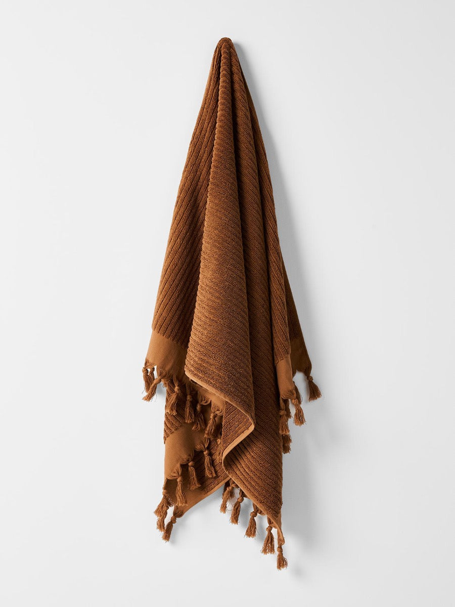 Paros Rib Bath Sheet in Bronze