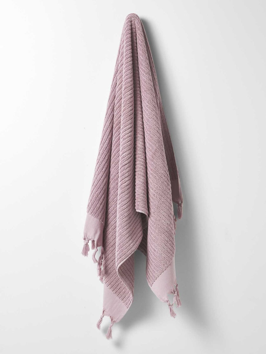 Paros Rib Bath Towel in Lilac