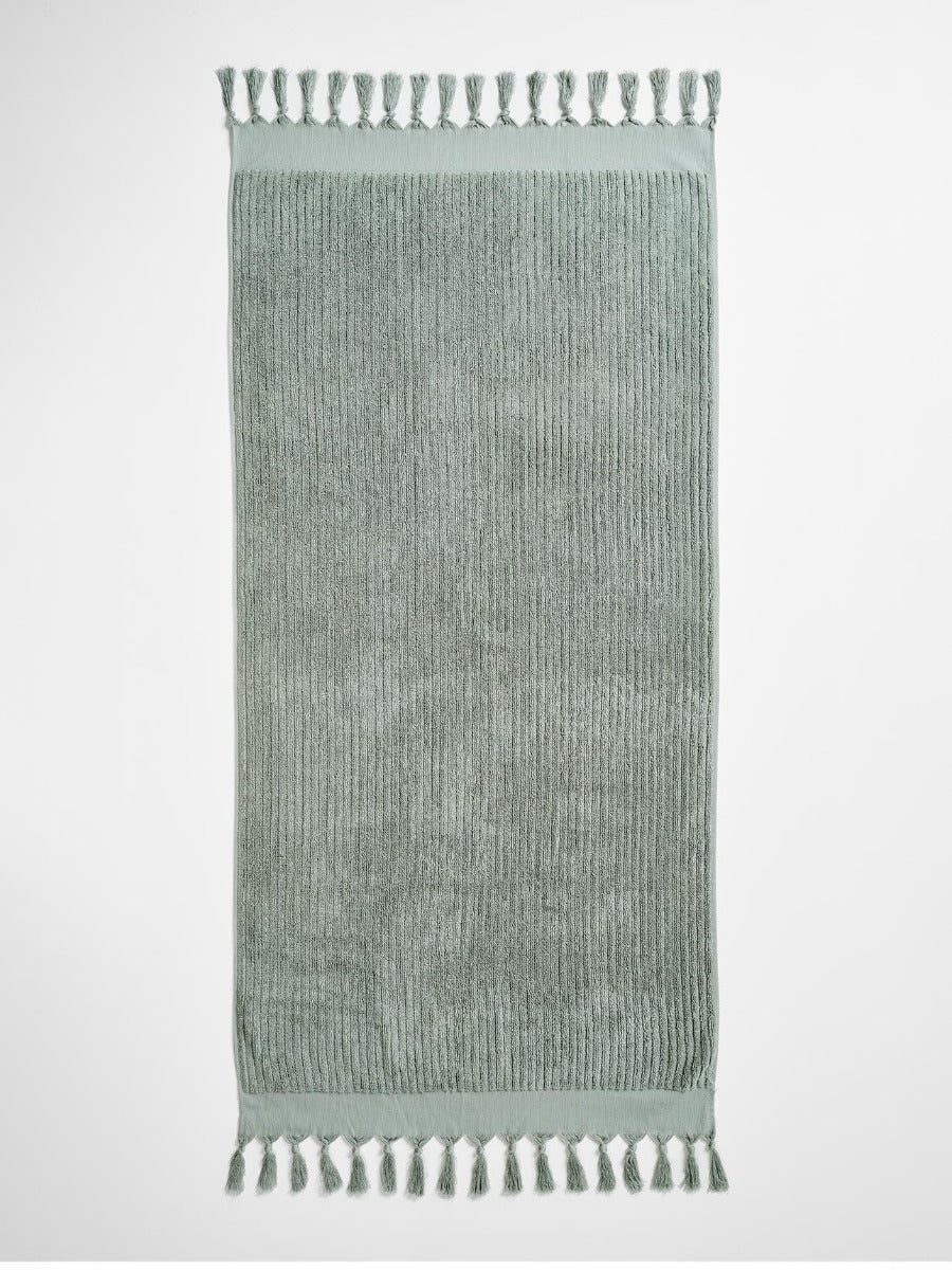 Paros Rib Bath Towel in Sage
