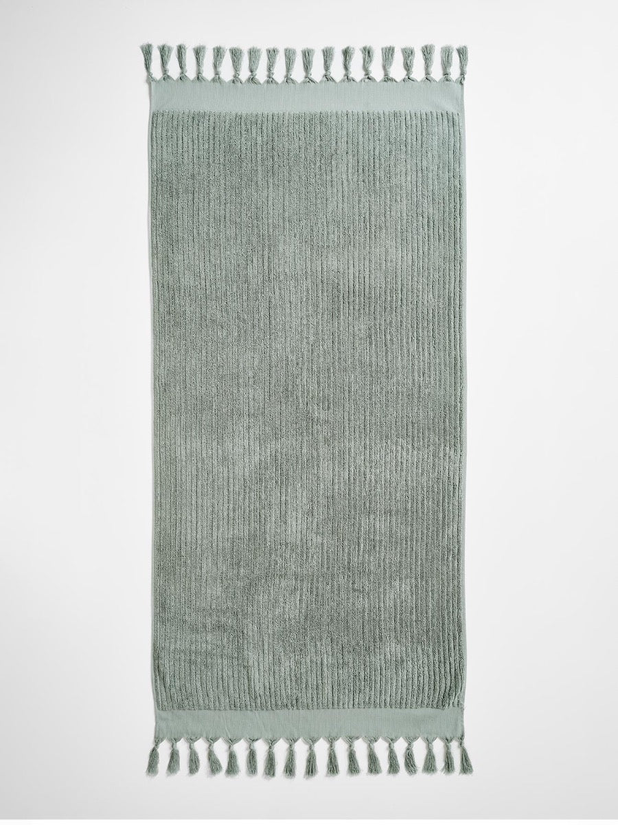 Paros Rib Bath Sheet in Sage