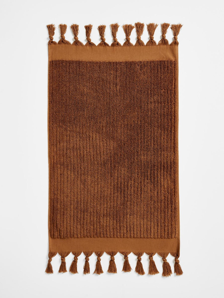 Paros Rib Hand Towel in Bronze