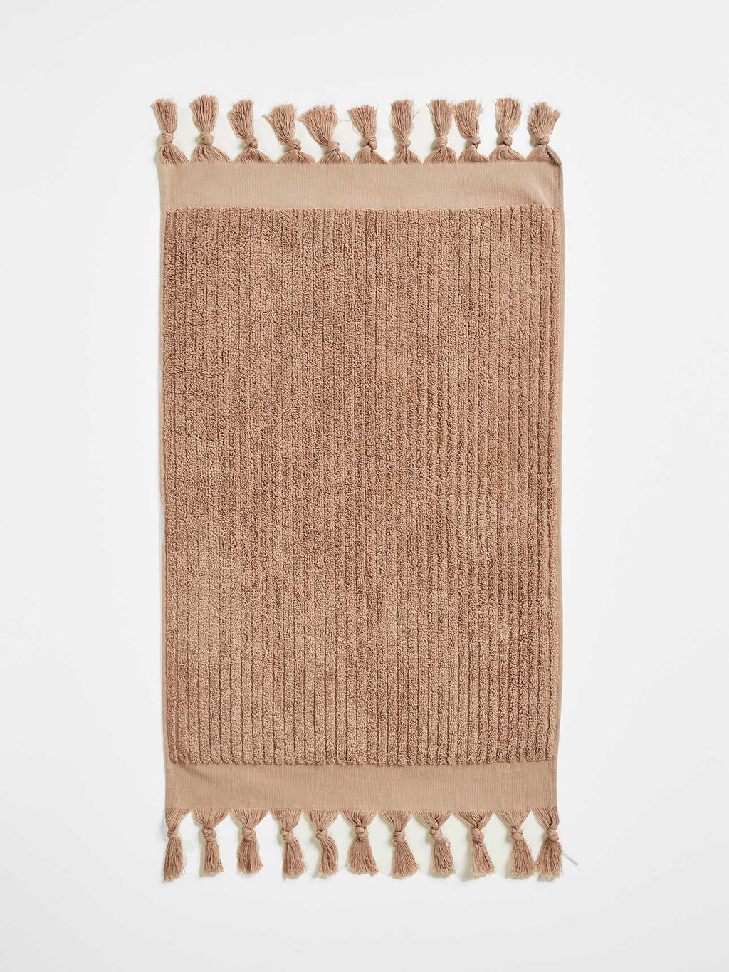 Paros Rib Hand Towel in Clay