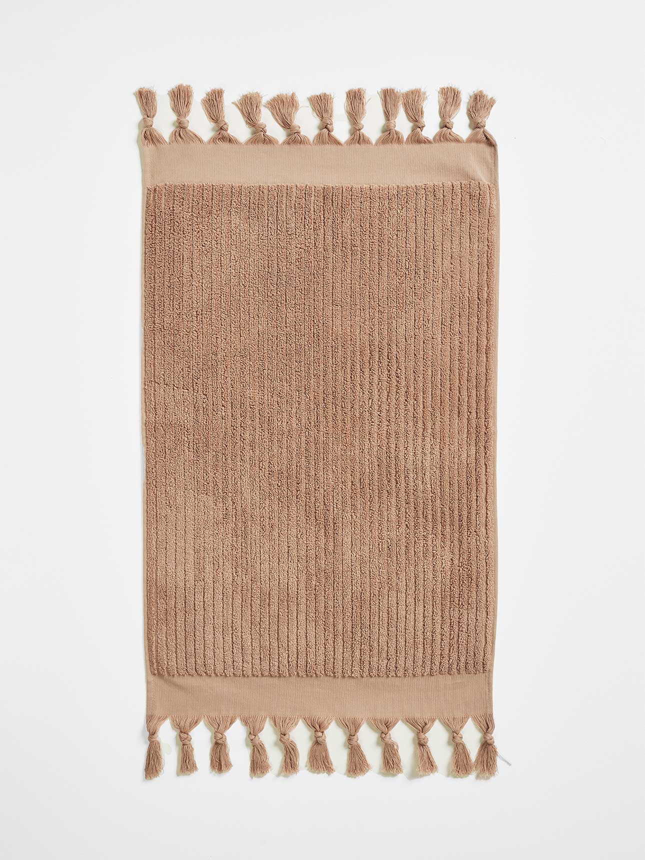Paros Rib Hand Towel in Clay