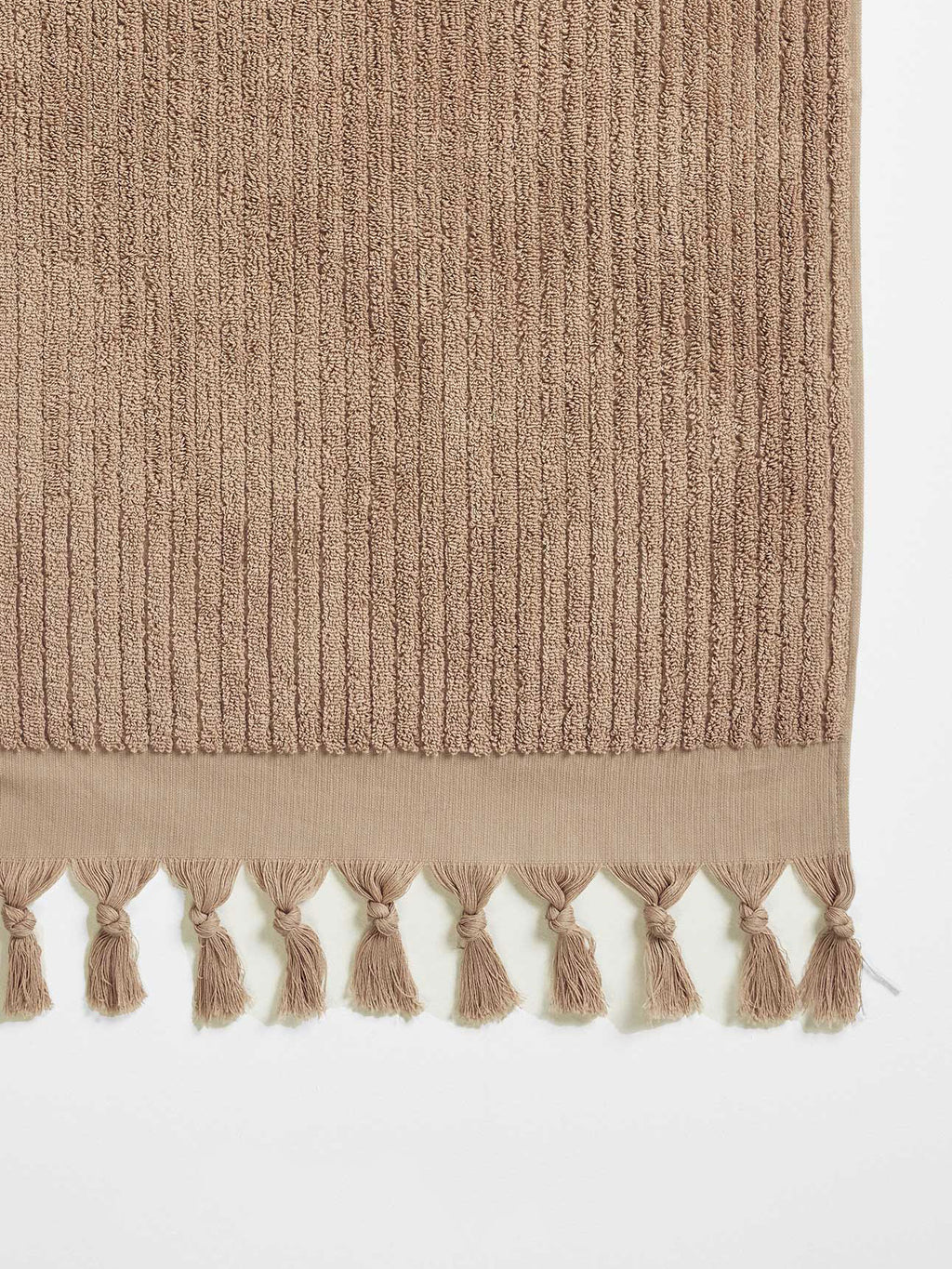 Paros Rib Hand Towel in Clay
