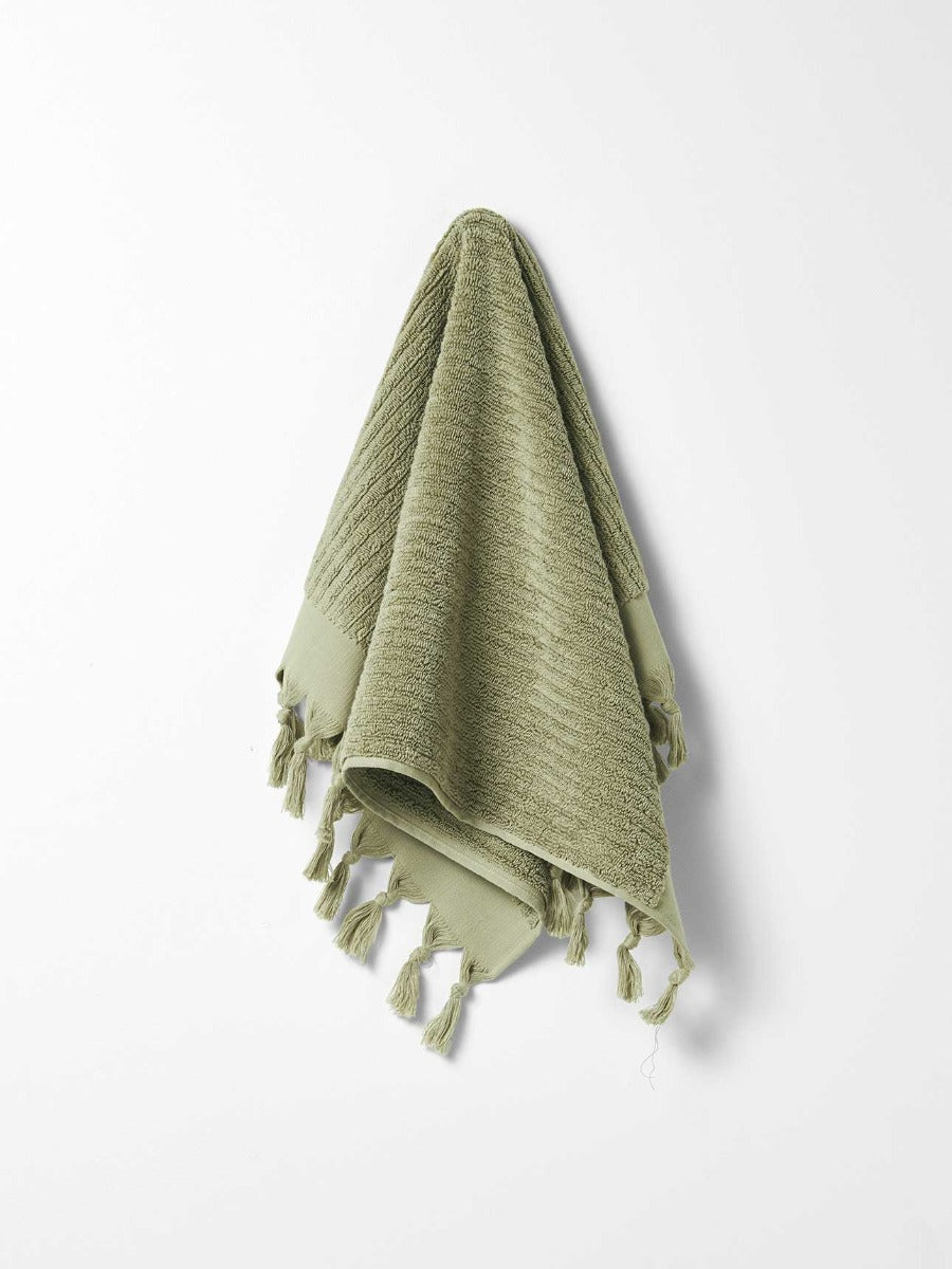 Paros Rib Hand Towel in Fennel