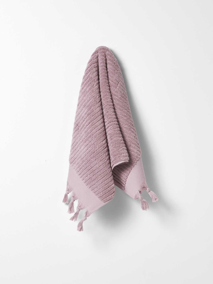 Paros Rib Hand Towel in Lilac