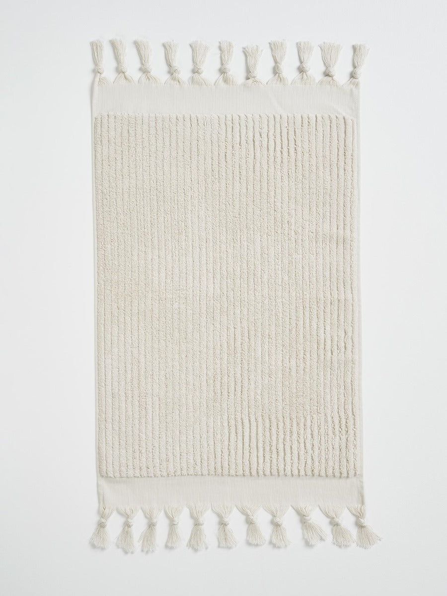 Paros Rib Hand Towel in Sand