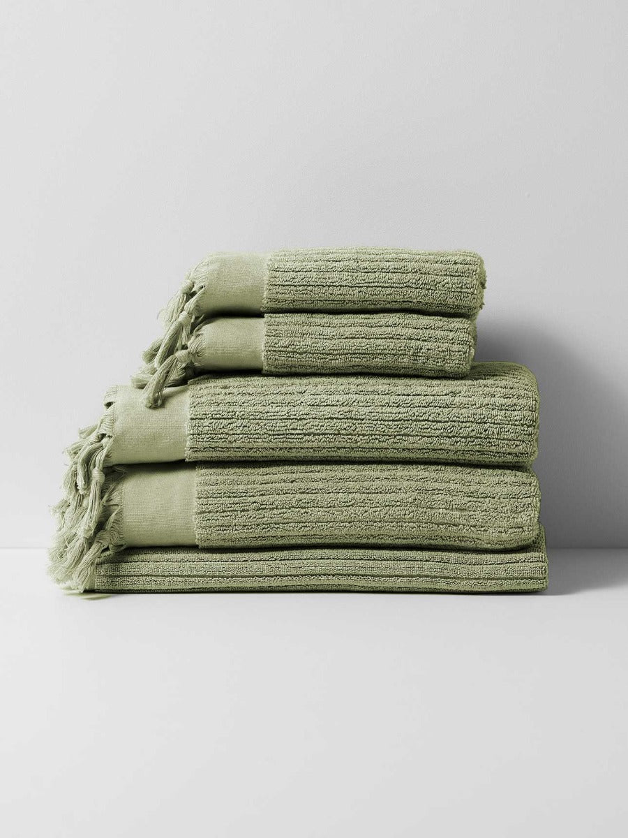 Paros Rib Bath Towel Set in Fennel