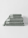 Paros Rib Bath Towel Set in Sage