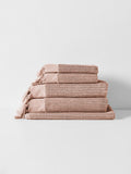 Paros Rib Bath Towel Set in Shell