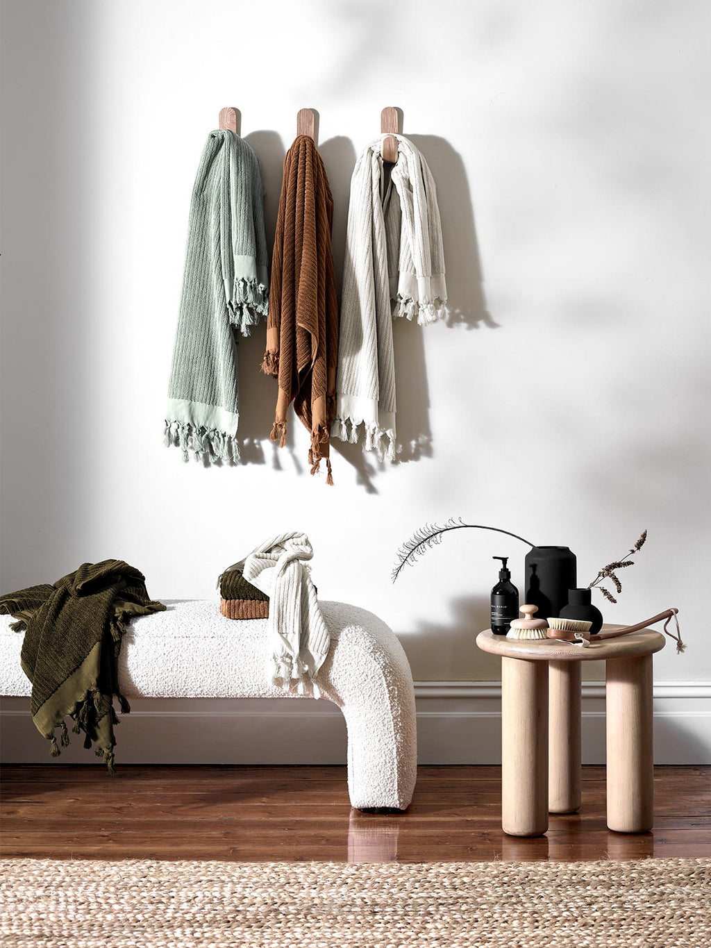 Paros Rib Bath Mat in Sage