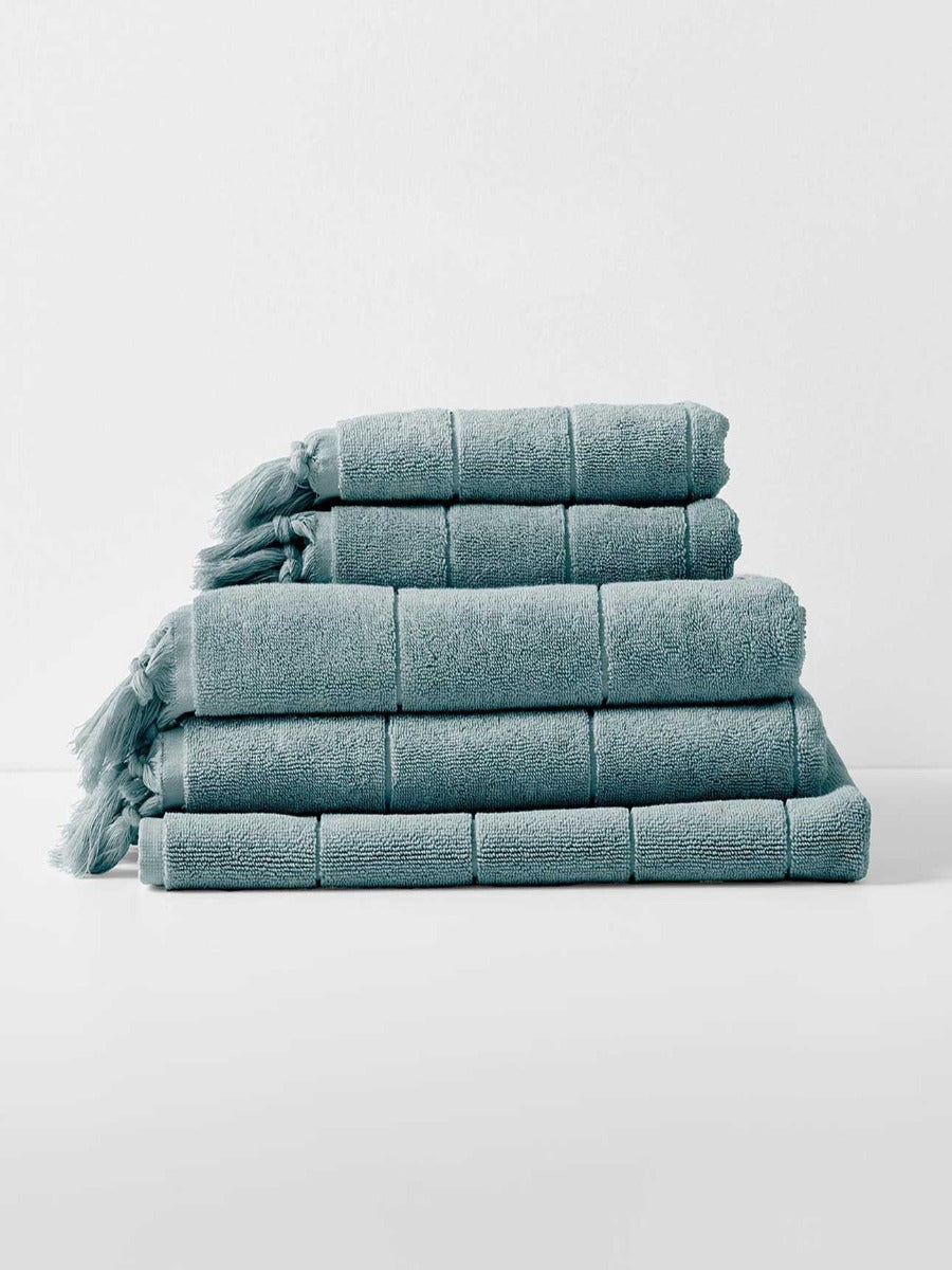 Paros Bath Towel Set in Eucalypt