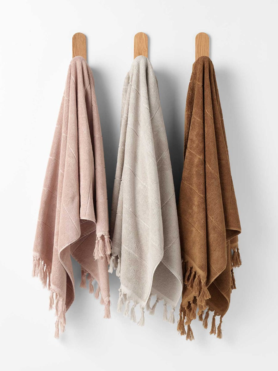 Paros Bath Sheet in Pink Clay