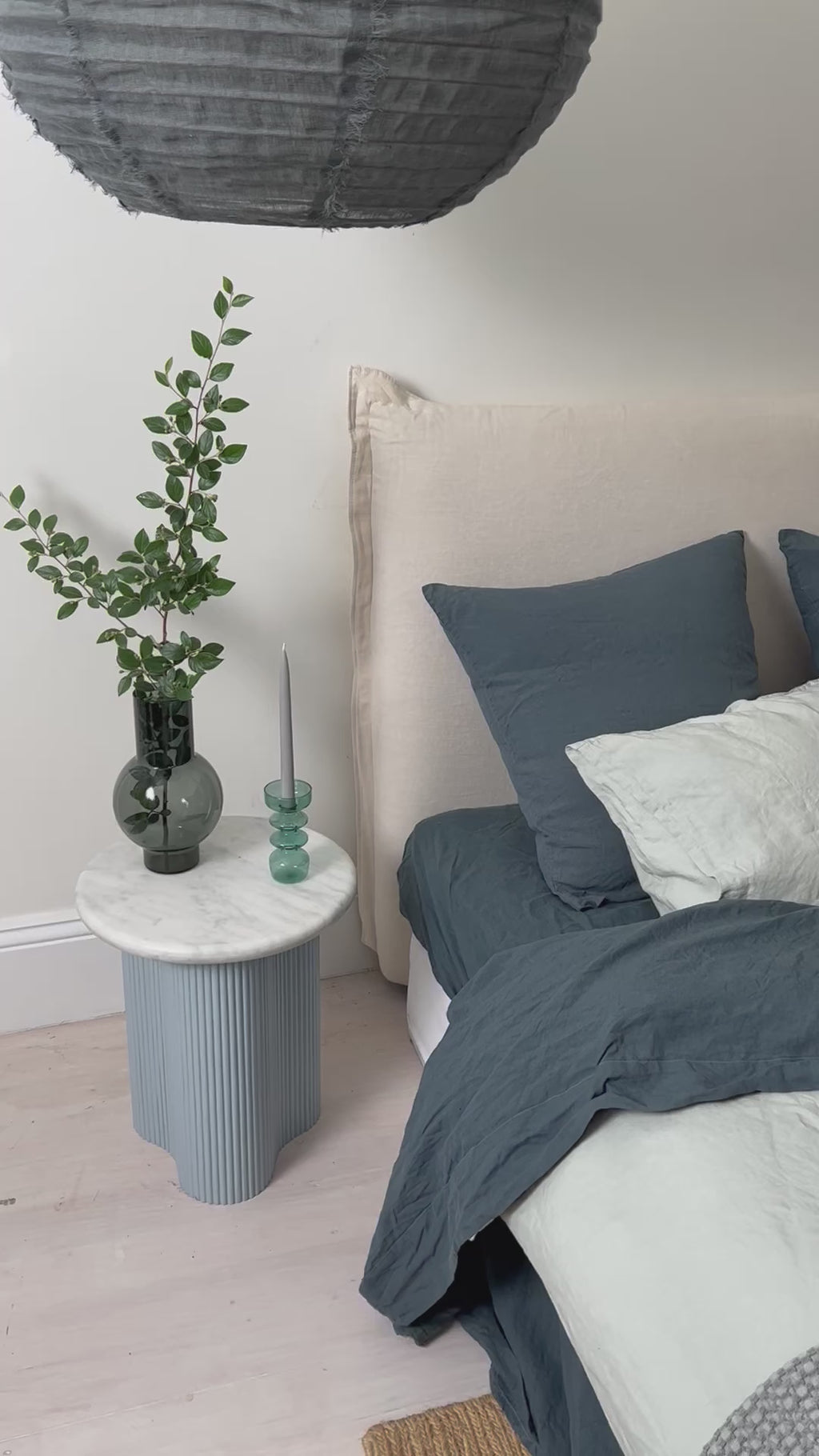 Emile Linen European Pillowcase in Mineral
