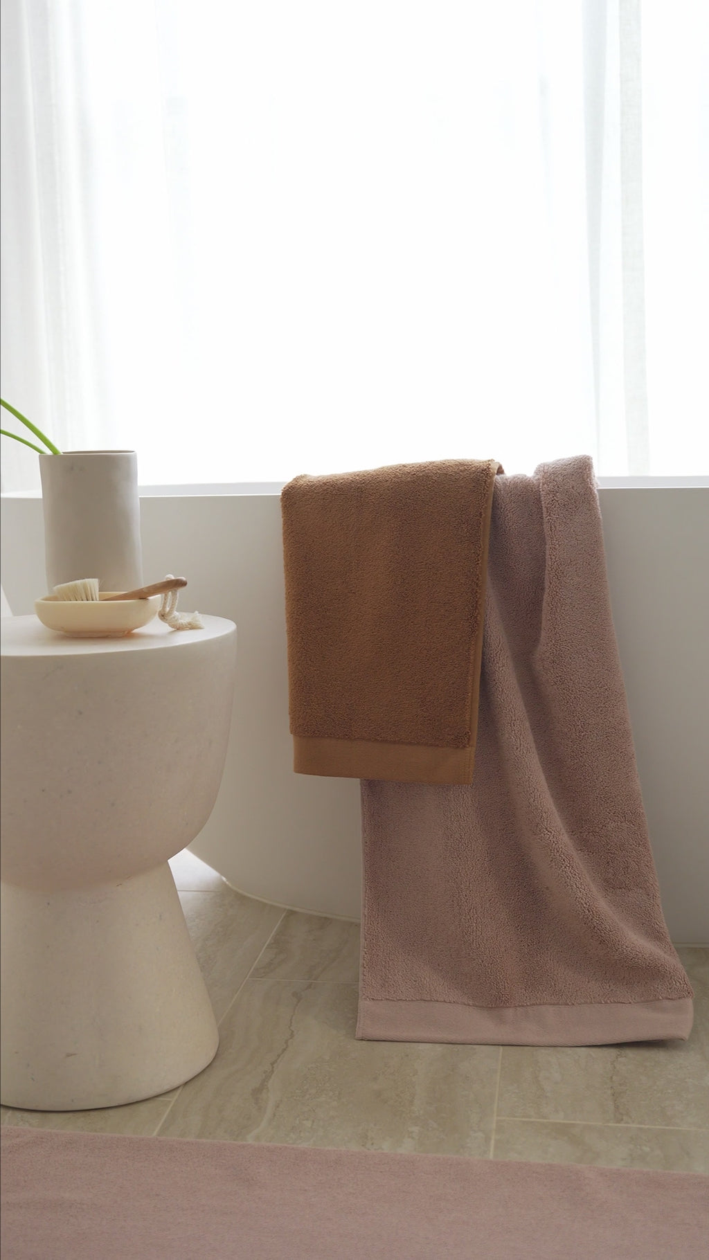 Haven Australian Cotton Bath Towel in Shell