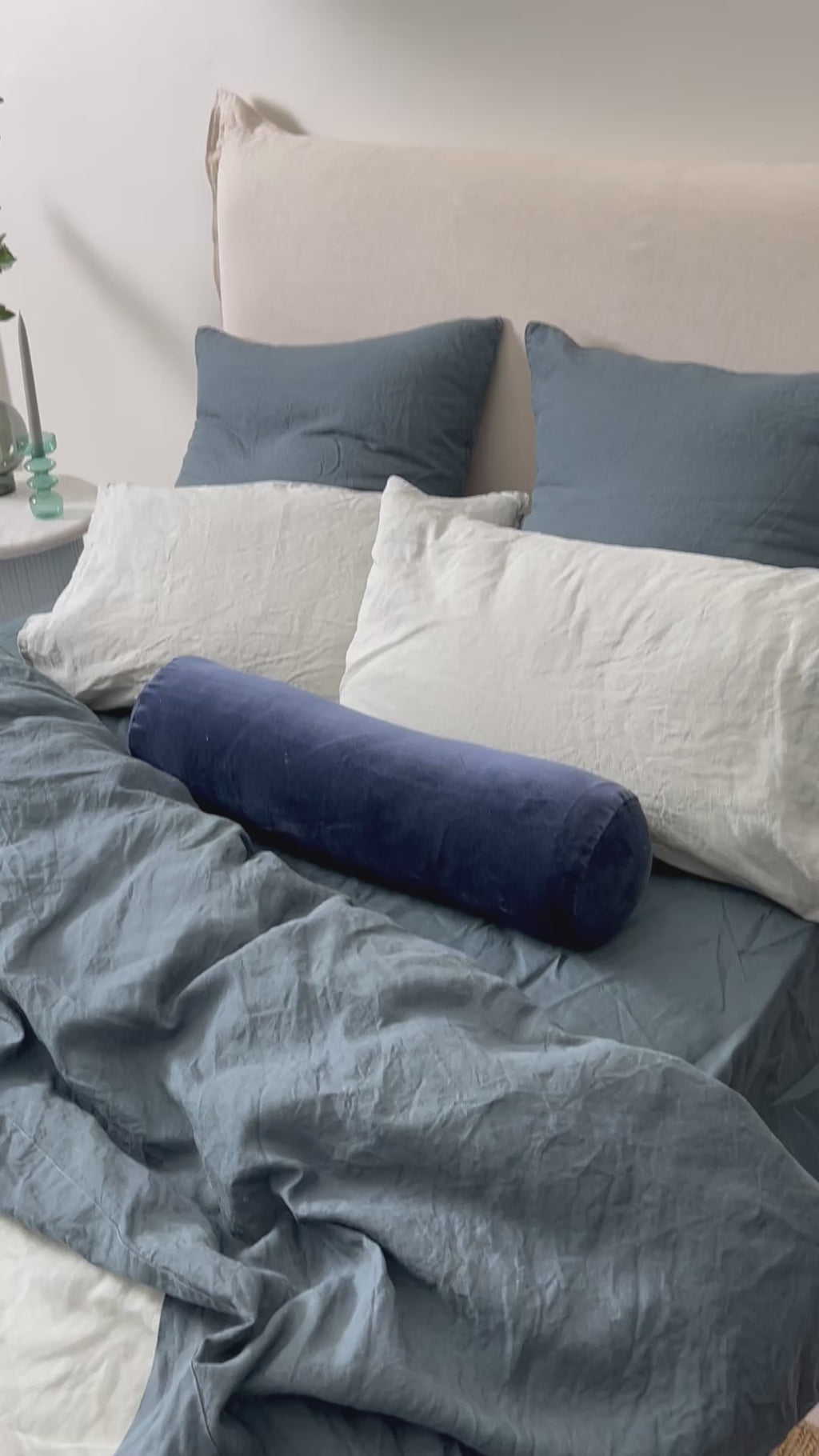 Emile Linen Flat Sheet in Greystone