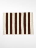 Riviera Stripe Bath Mat in Chocolate