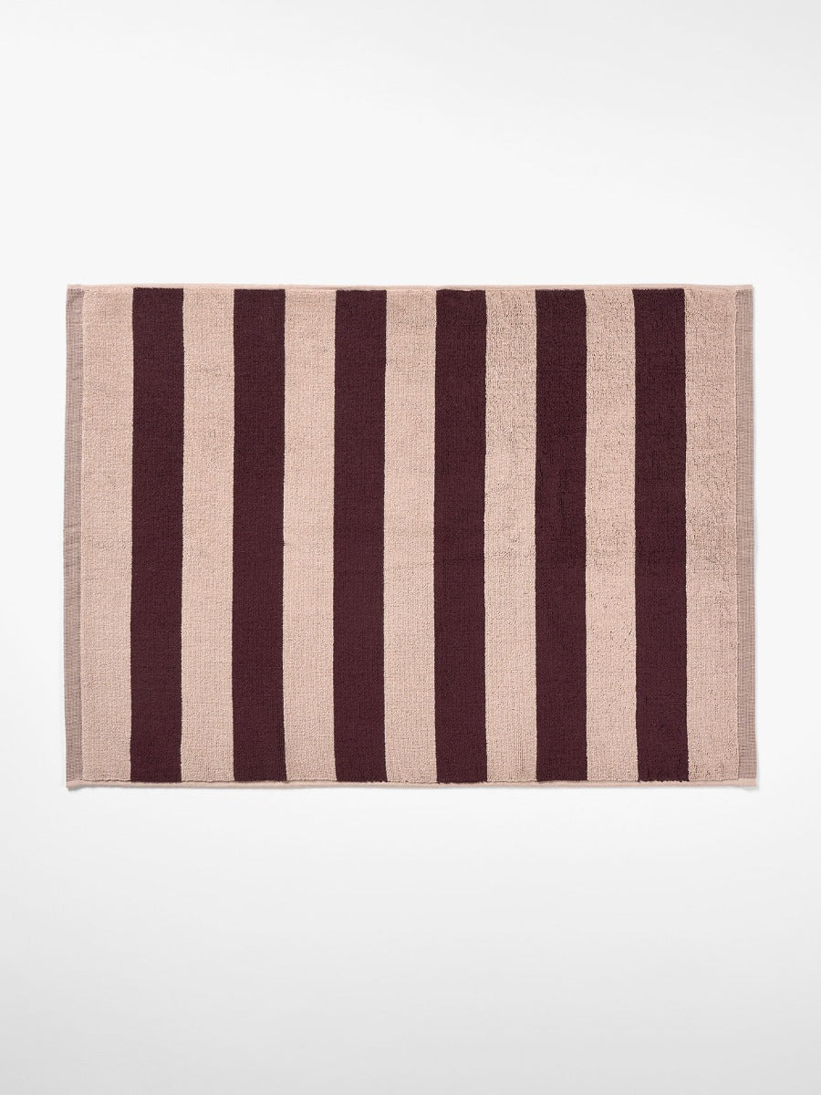 Riviera Stripe Towel Set in Mulberry
