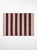 Riviera Stripe Bath Mat in Mulberry