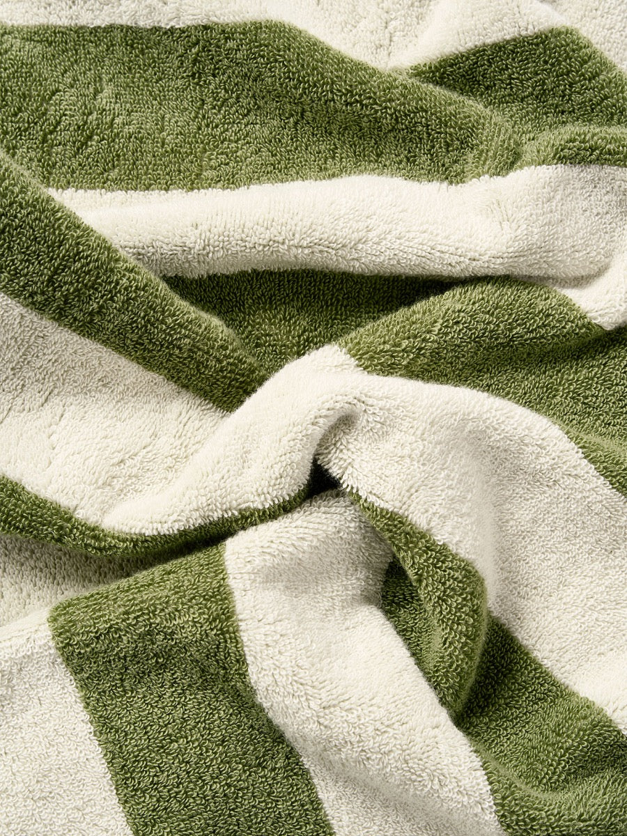 Riviera Stripe Bath Sheet in Caper