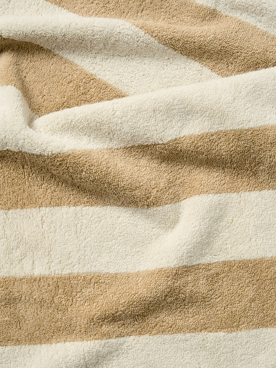 Riviera Stripe Bath Mat in Caramel