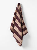 Riviera Stripe Bath Sheet in Mulberry