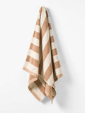 Riviera Stripe Bath Towel in Pecan