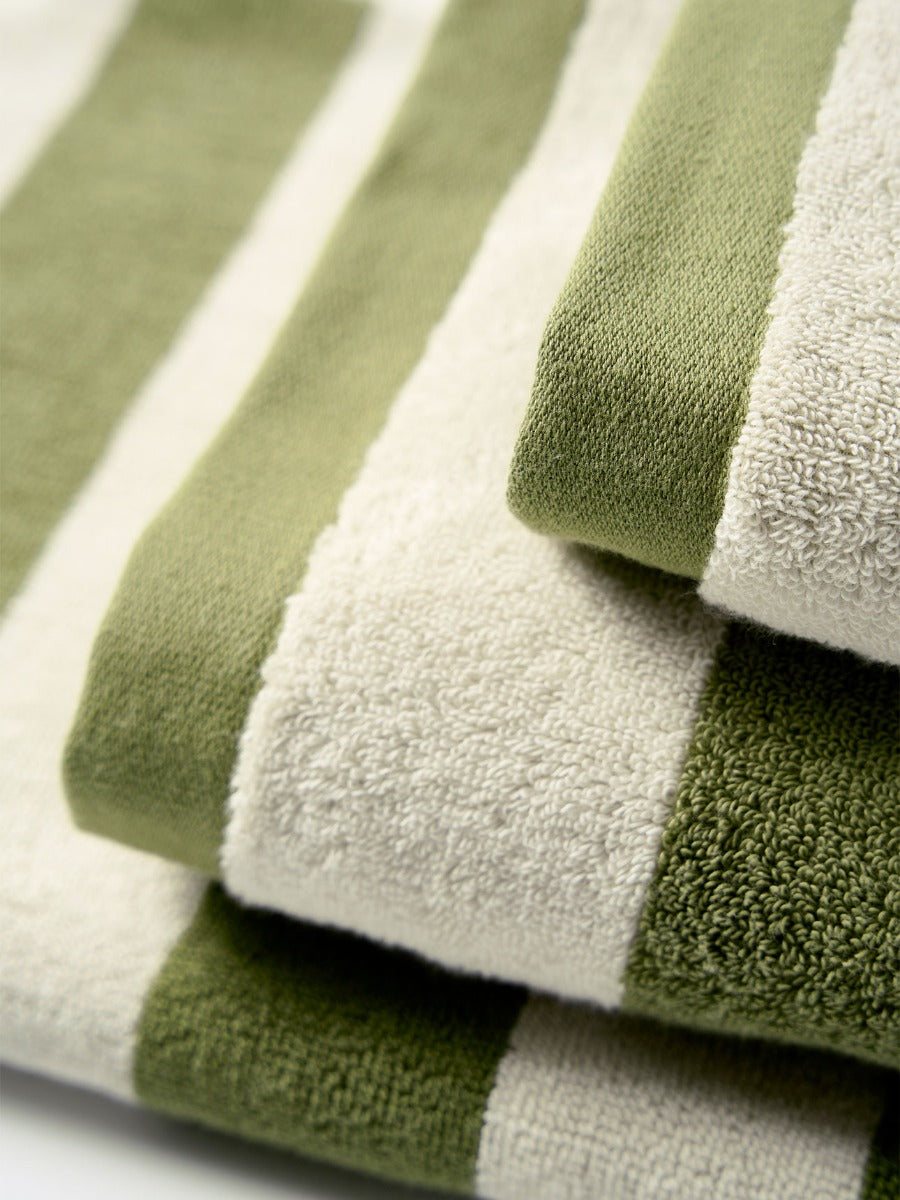 Riviera Stripe Towel Set in Caper