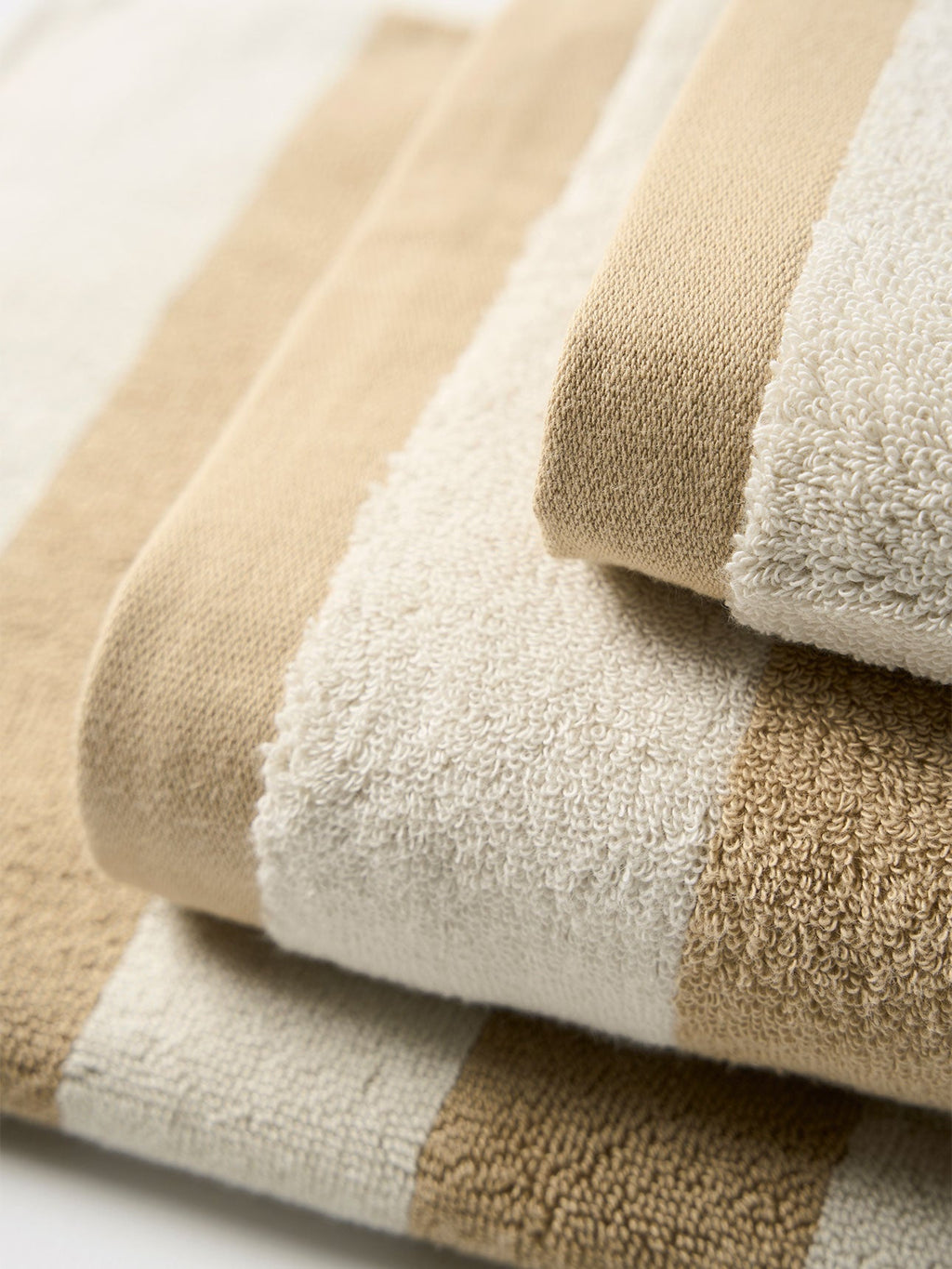 Riviera Stripe Towel Set in Caramel
