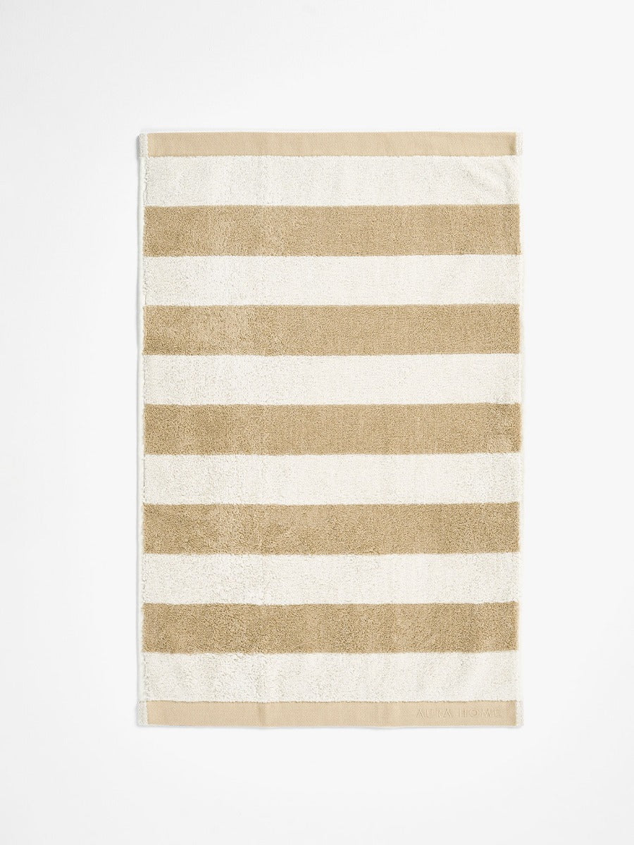 Riviera Stripe Hand Towel in Caramel