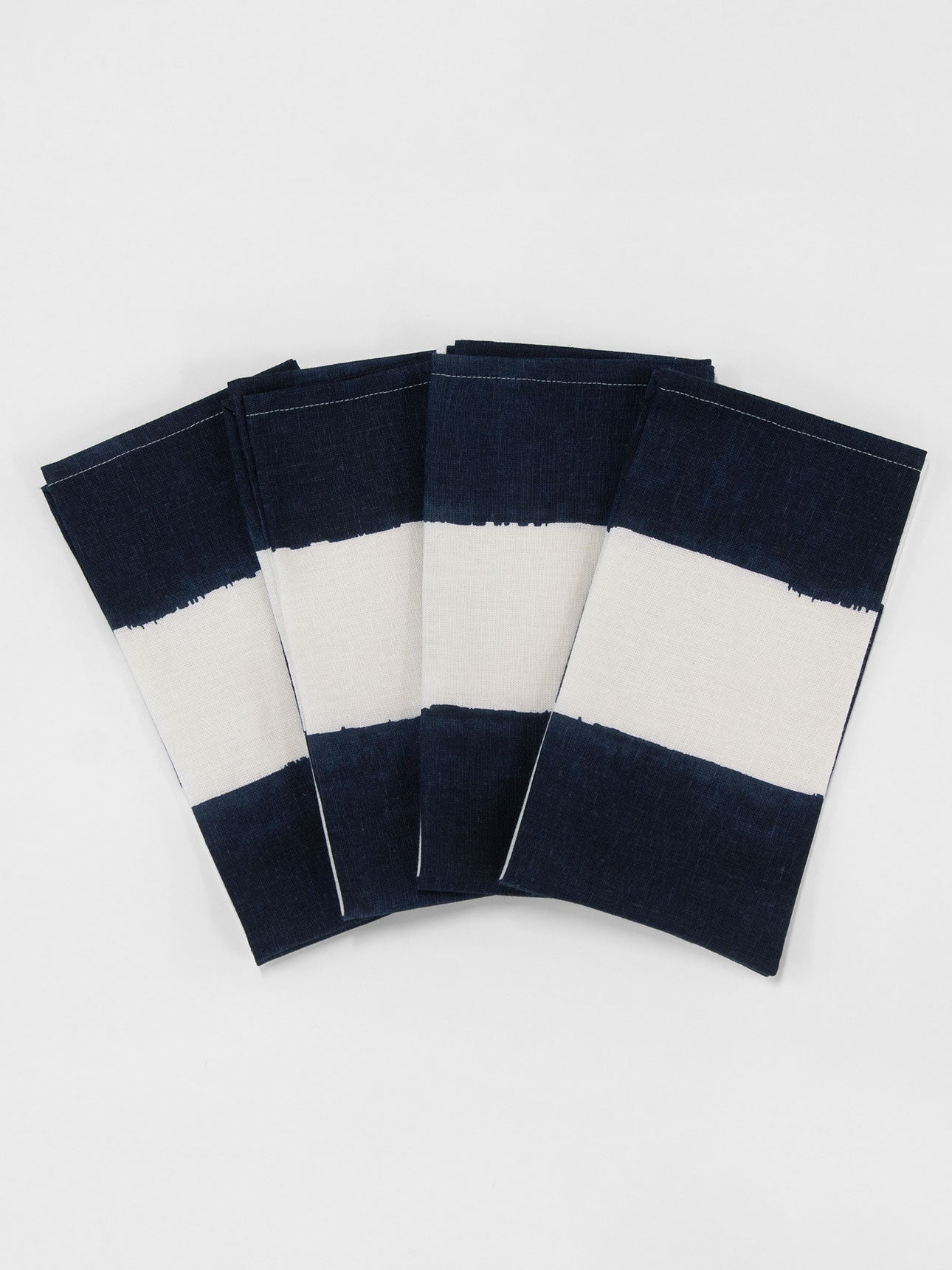 Riviera Stripe Napkins in French Navy - Set of 4