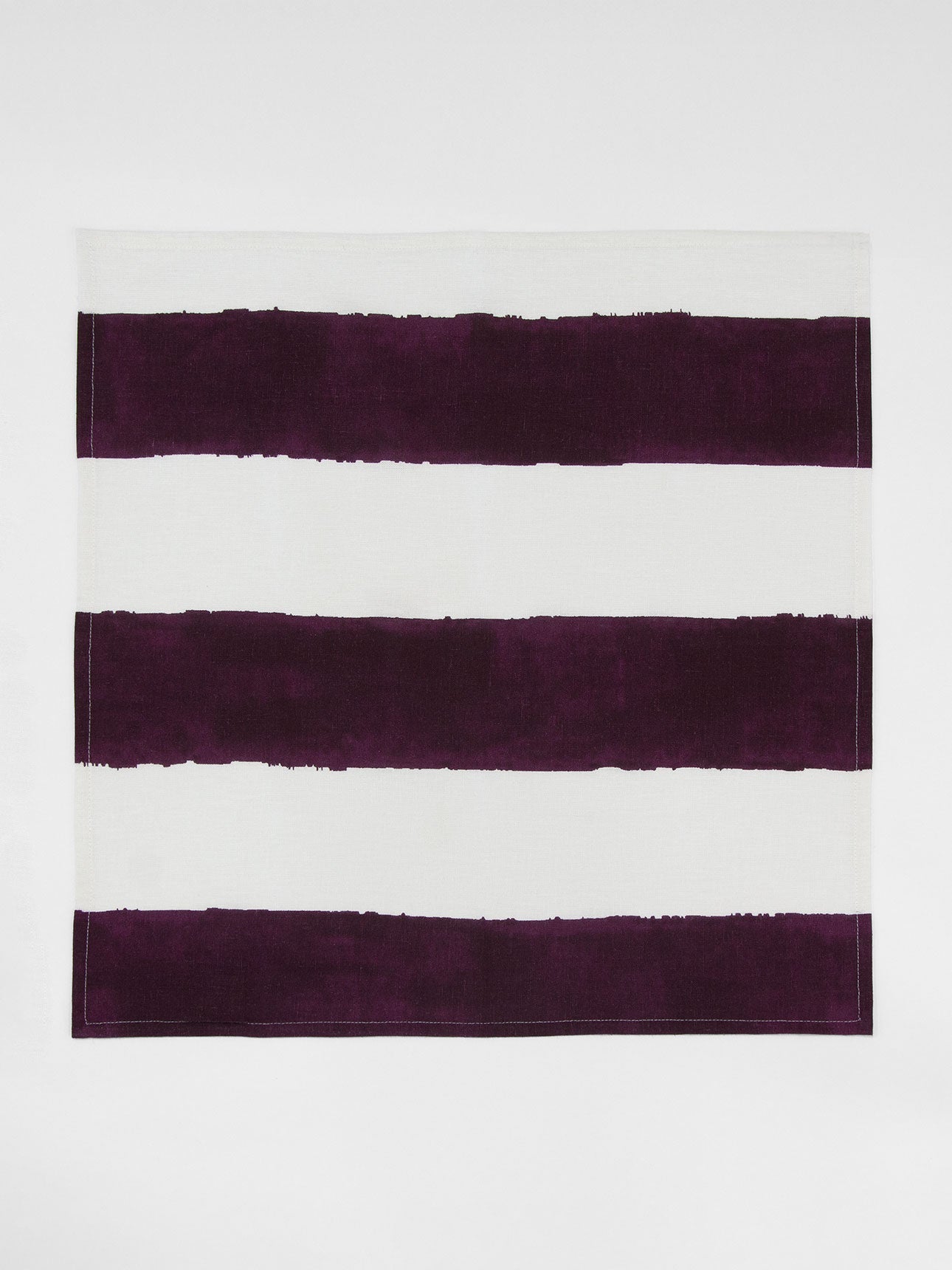 Riviera Stripe Napkins in Mulberry - Set of 4