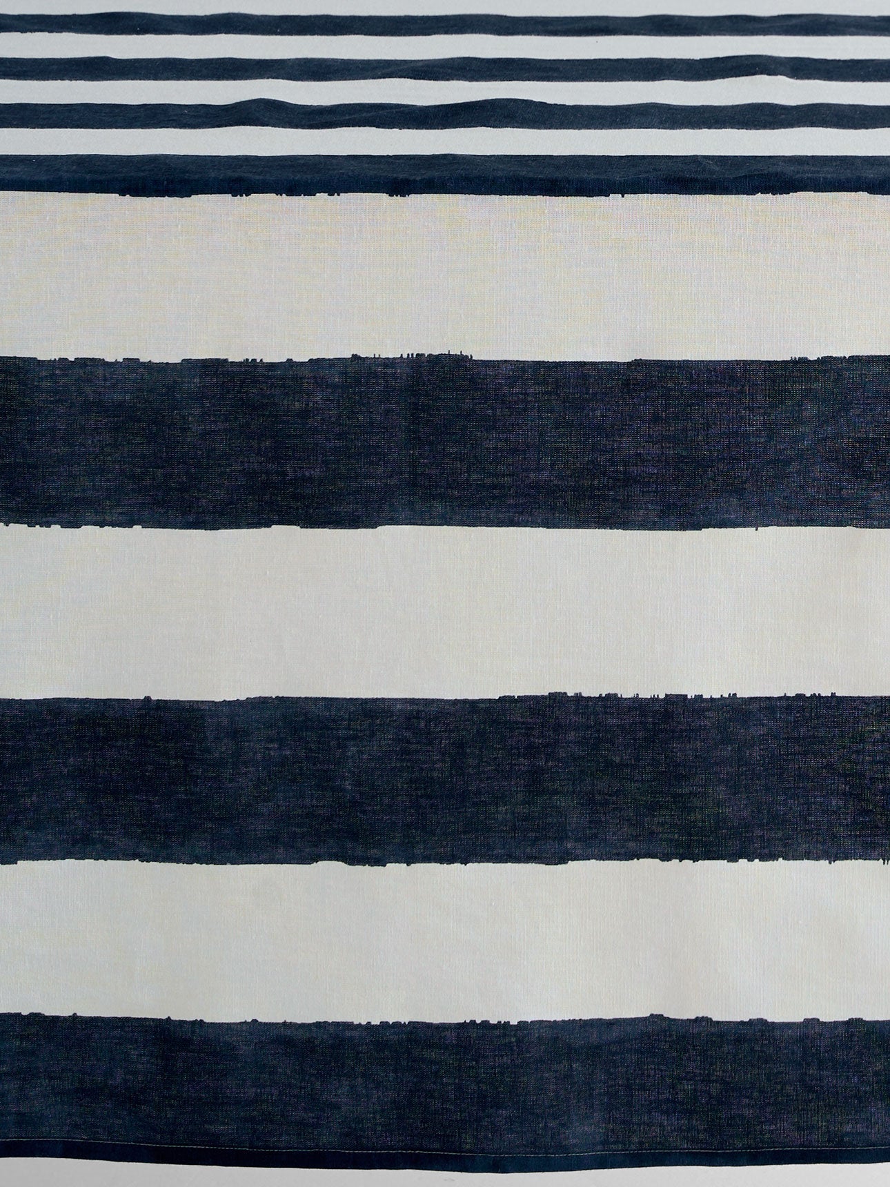 Riviera Stripe Tablecloth in French Navy - XL
