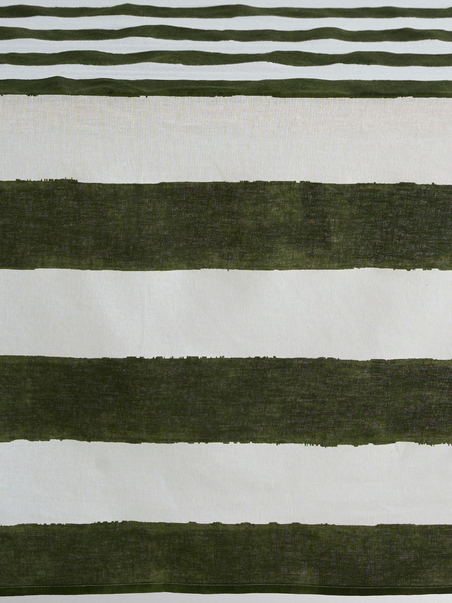 Riviera Stripe Tablecloth in Khaki - XL