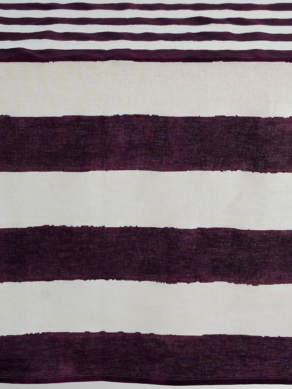Riviera Stripe Tablecloth in Mulberry