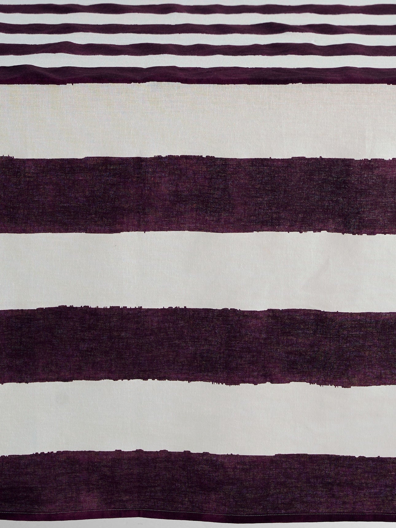 Riviera Stripe Tablecloth in Mulberry