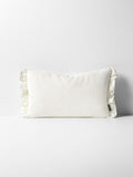 Ruffle Linen Cushion in Ivory
