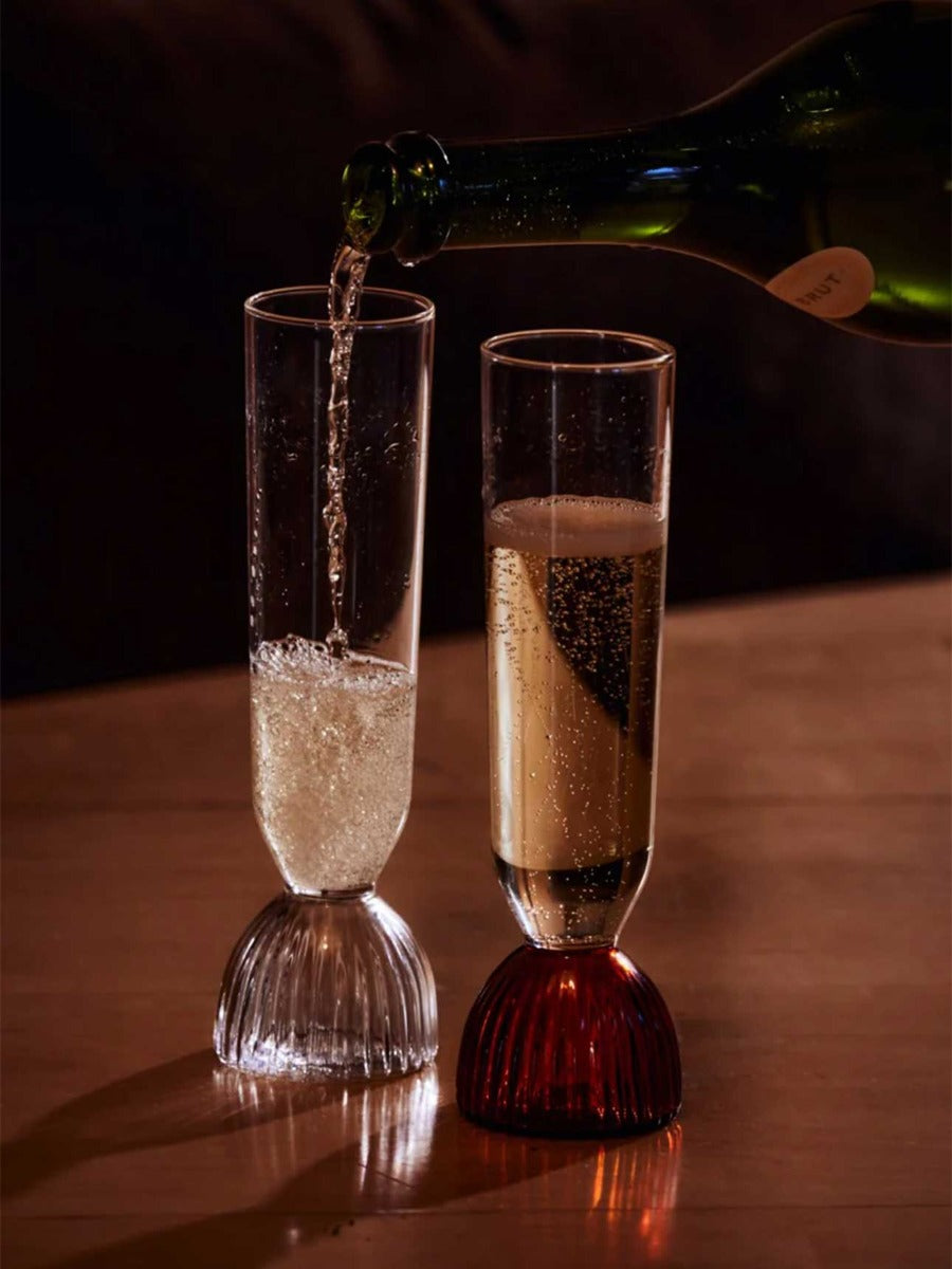 Kairos Champagne Flute Set in Amber