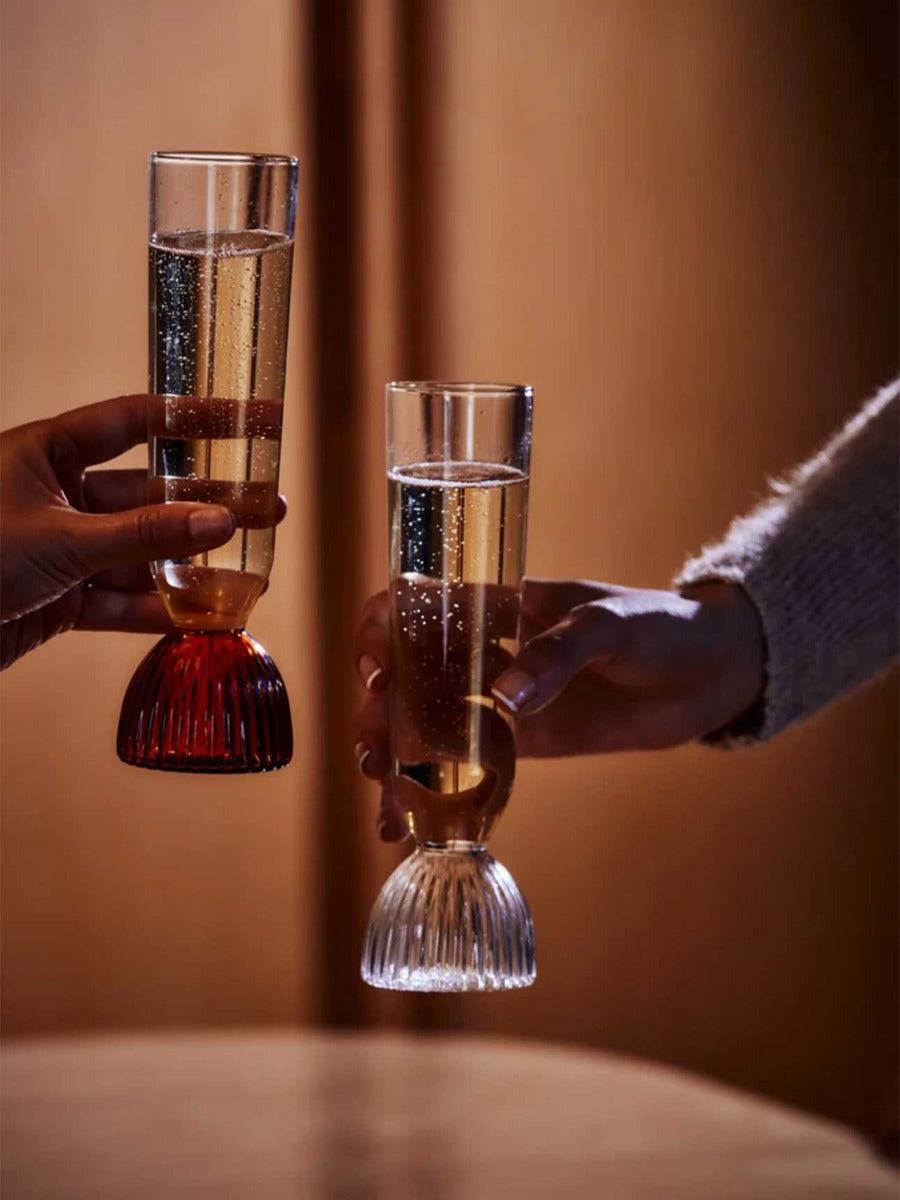 Kairos Champagne Flute Set in Amber