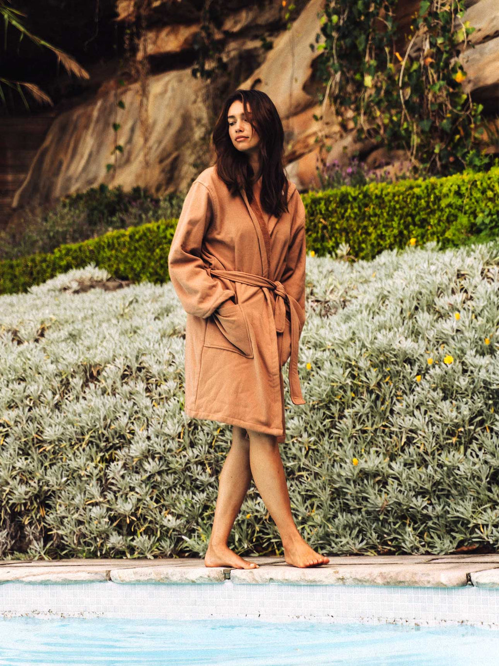 Vintage Washed Robe in Terracotta - S/M