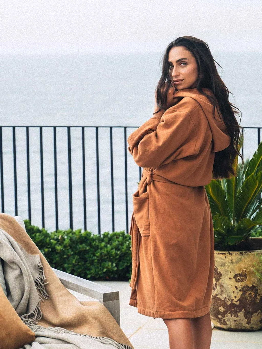 Vintage Washed Robe in Terracotta - S/M